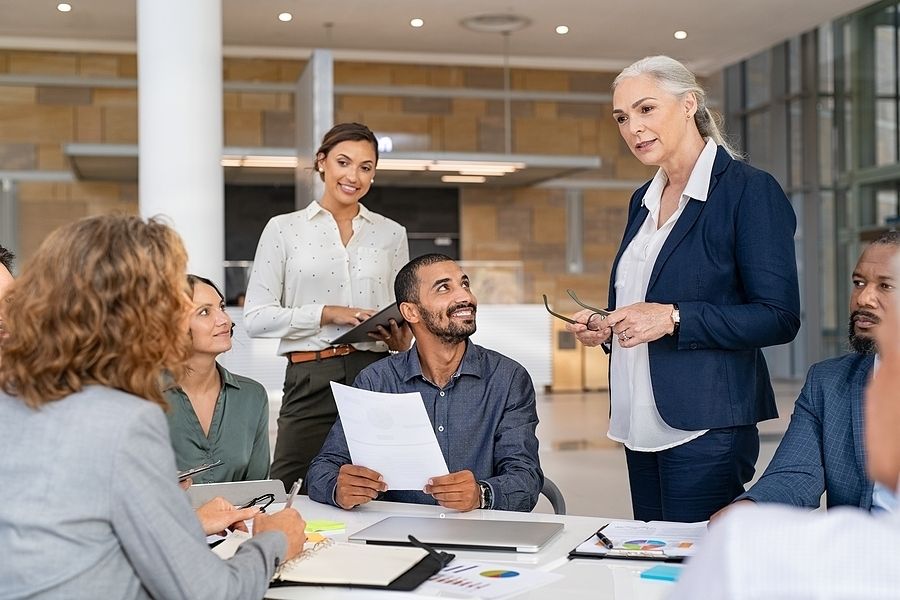 Bigstock group of business people discu 436795940