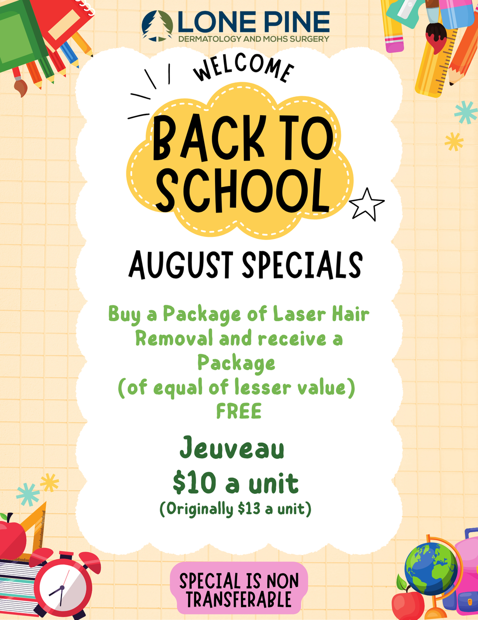 Open registration august specials