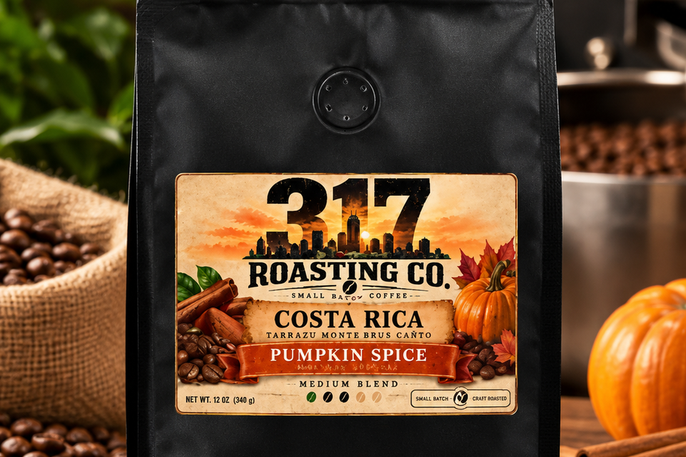 Pumpkin spice costa rica coffee bag