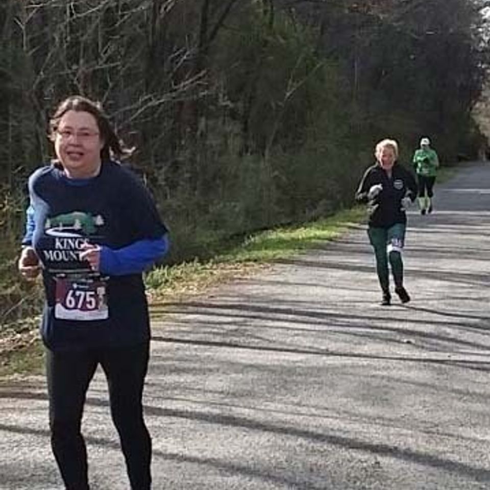 Runners make their way