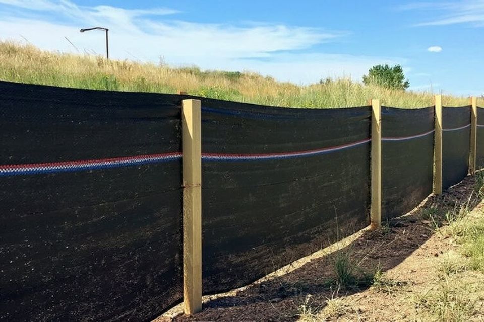 Silt fence for erosion control