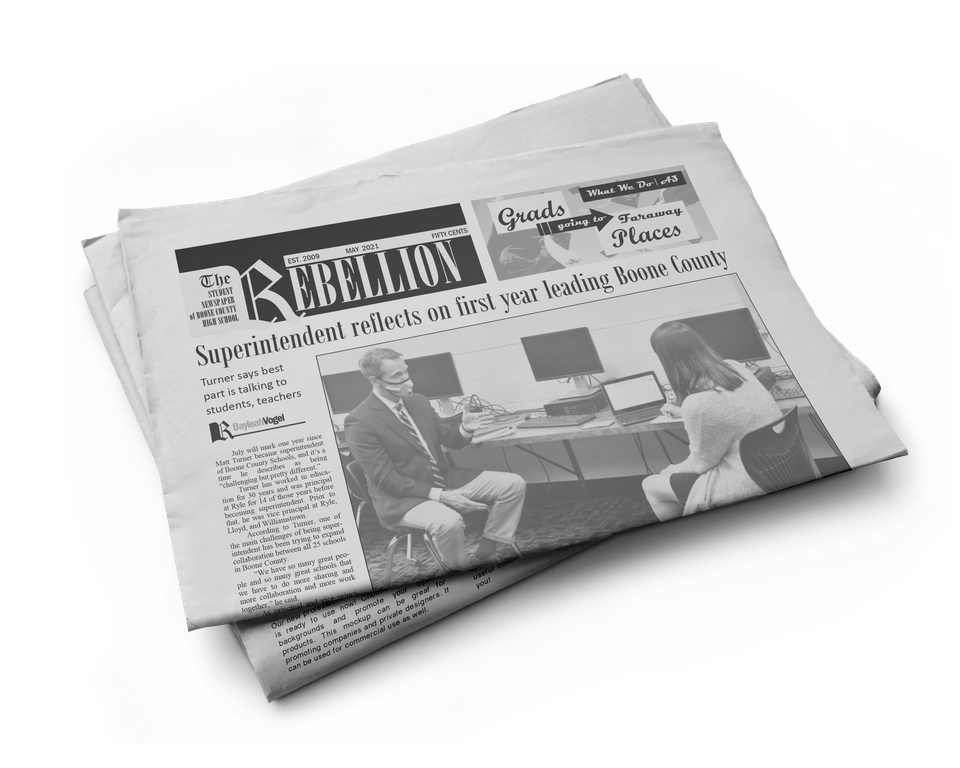 Folded 11x17 newspaper  boone