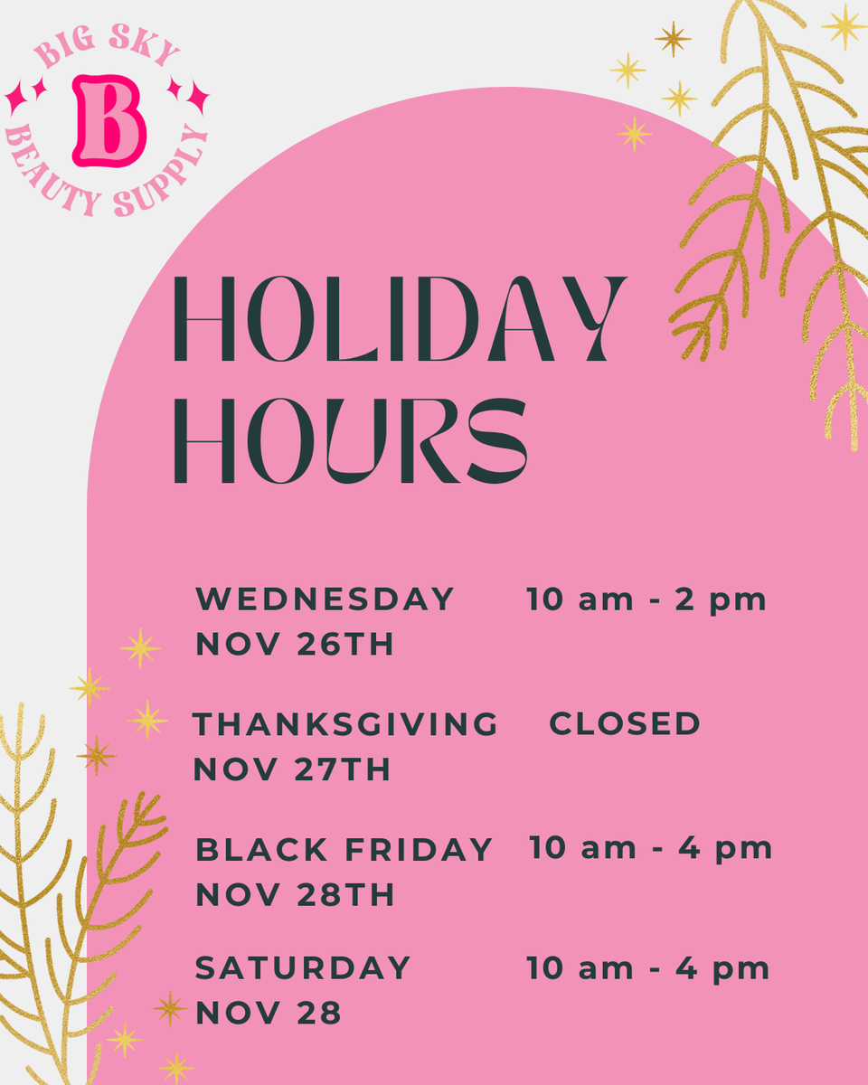 Holiday hours