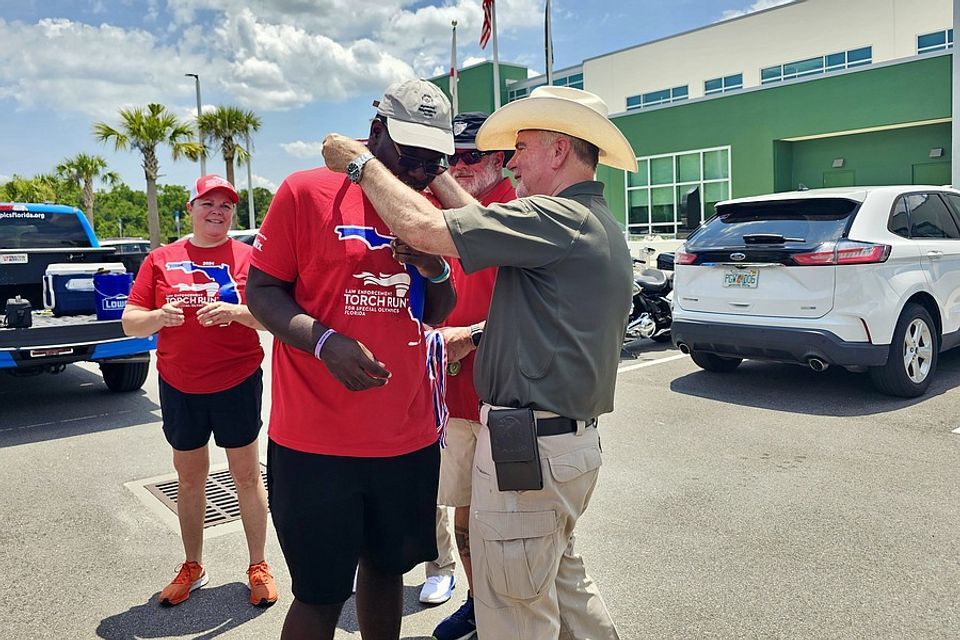 Torch run medal presentation