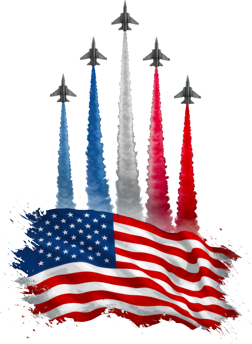 Patriotic   jets flying with flag1