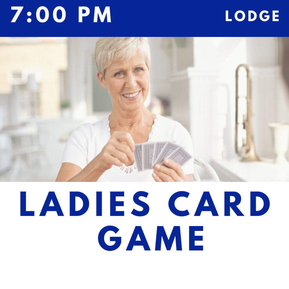 Ladies card game at the lodge