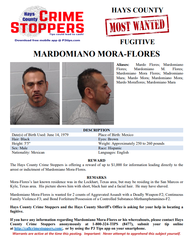 Wanted poster mora flores