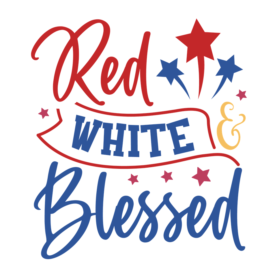 Patriotic   red white blessed