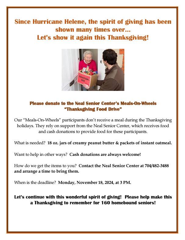 Thanksgiving food drive