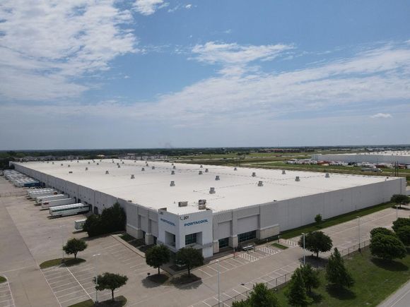 Drone photo of commercial building
