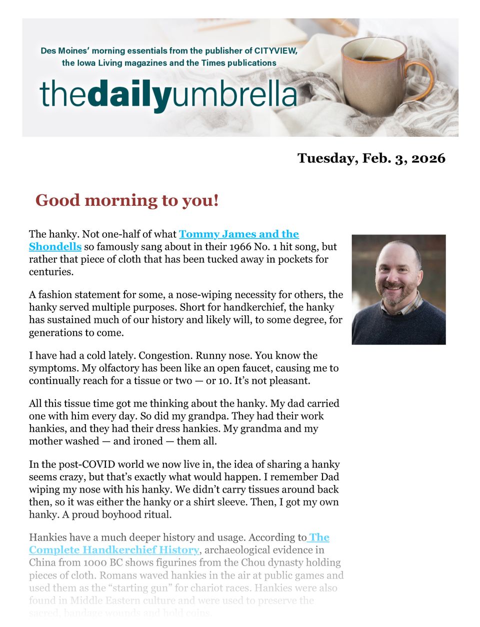 Daily umbrella feb. 3  wdm man charged with owi after multiple crashes  wonder bargain  another james bond joke 1