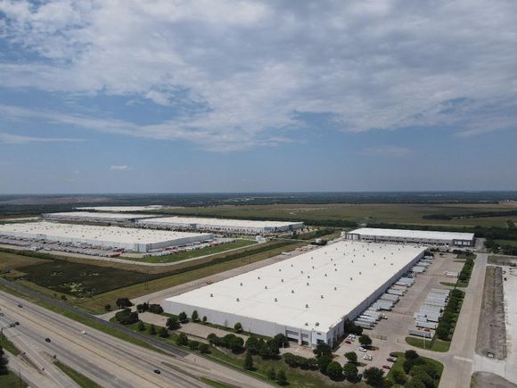 Drone photo of commercial building