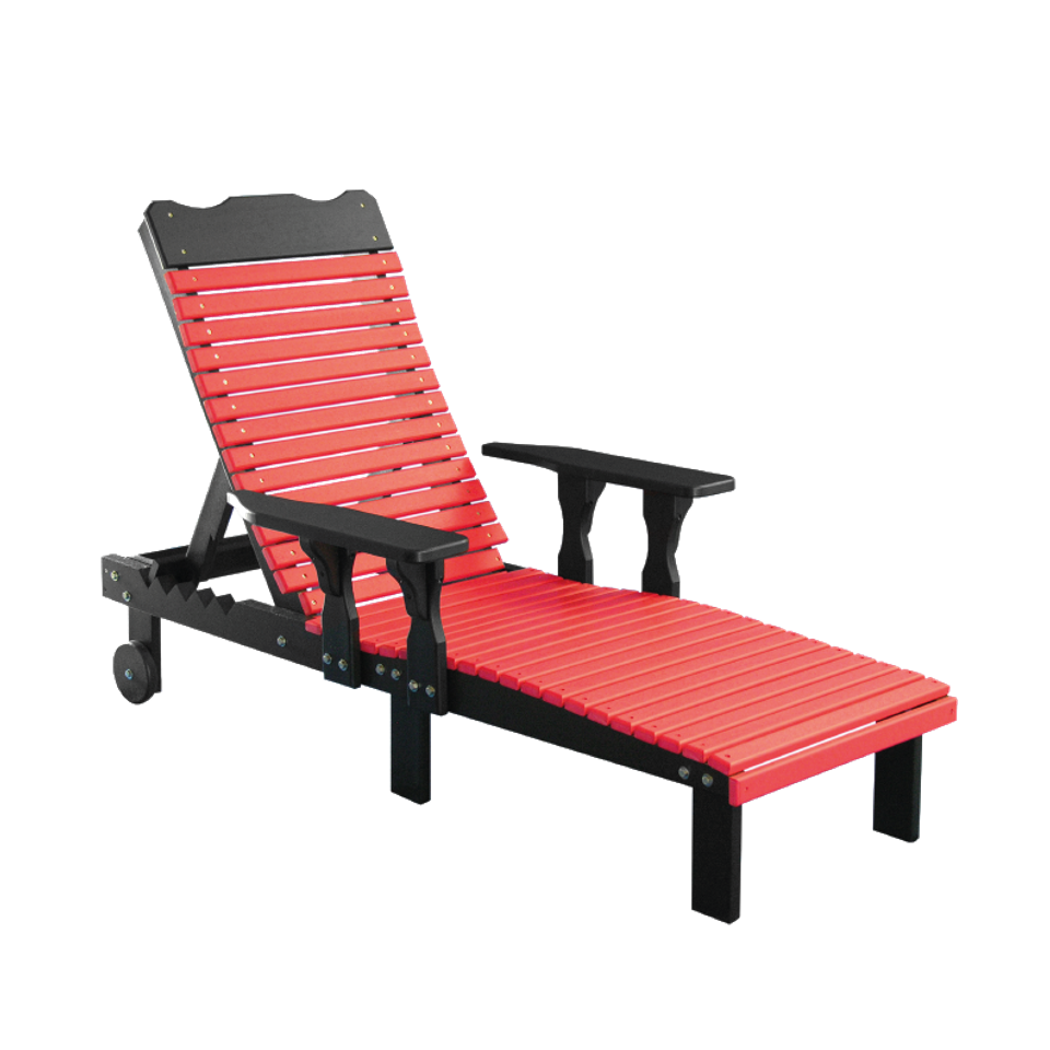Hlf lounge chair red black