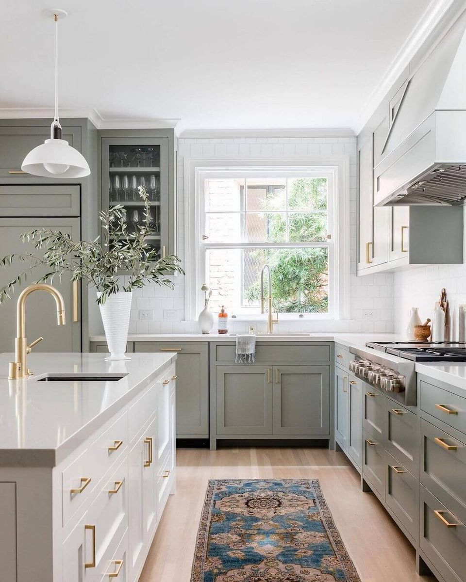 Sage green kitchen cabinets caitlin flemming
