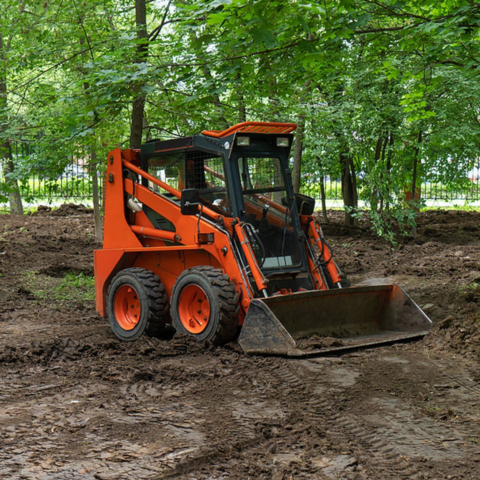 Bigstock skid steer loader clearing the 430433962