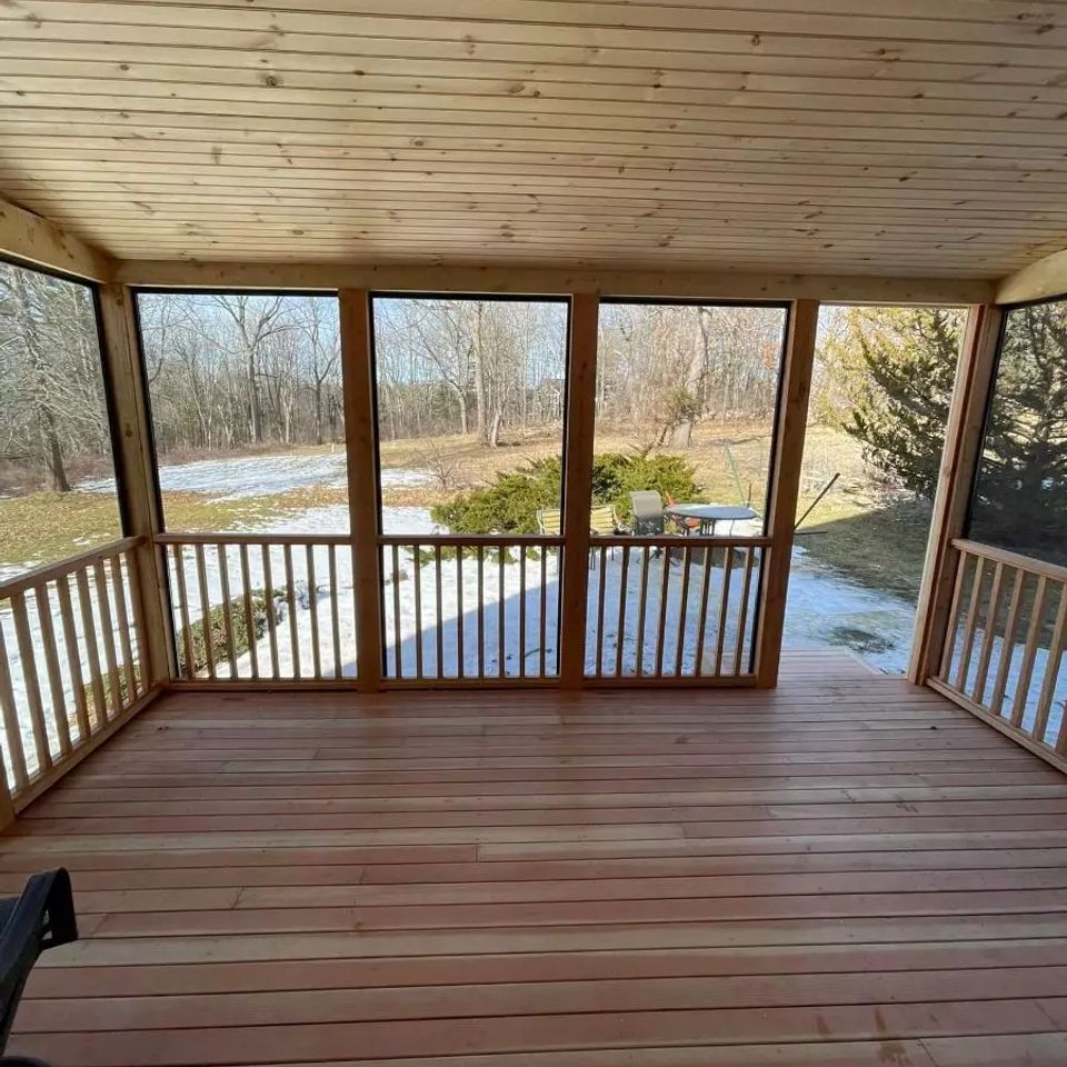 Wood patio deck build san luis