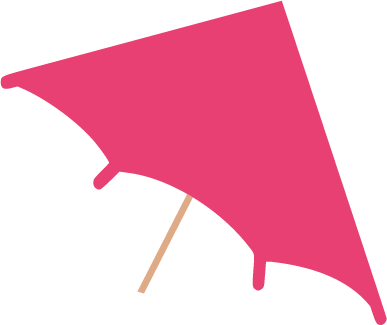 Beach   umbrella pink 17