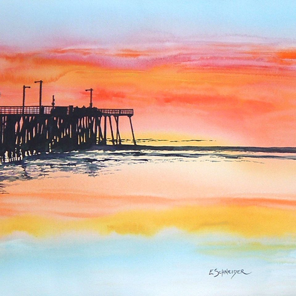 Pismo pier at sunset lg