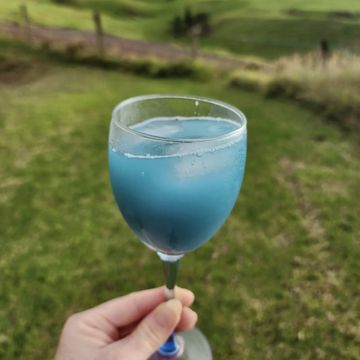 Blue ginger pineapple elixer mixer