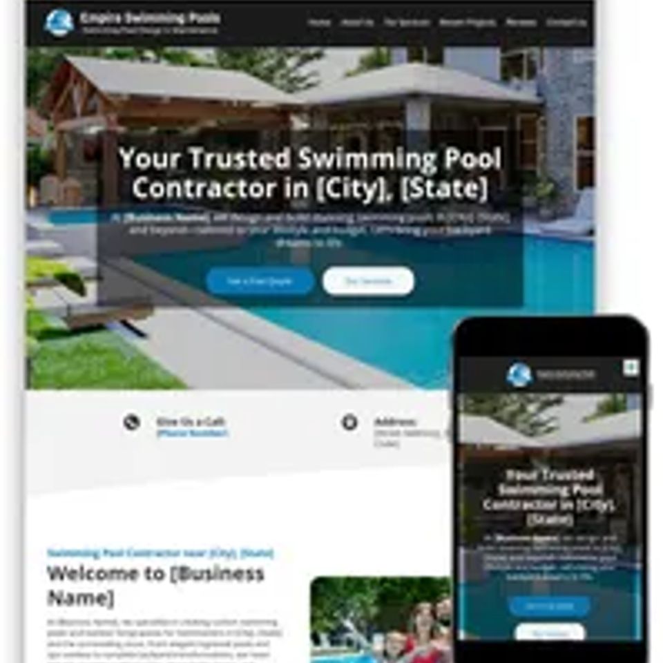 Pool website template