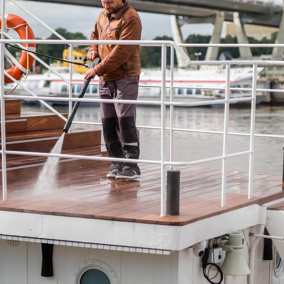 Teak Deck Washing