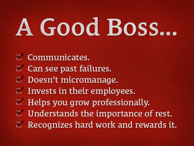 A good boss