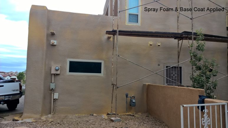 10spray foam   basecoat applied