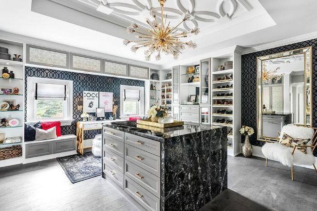 Gold pull out shoe shelves