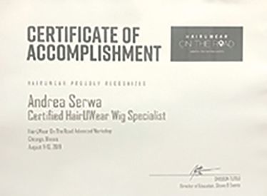 Wigs hair certificate 3
