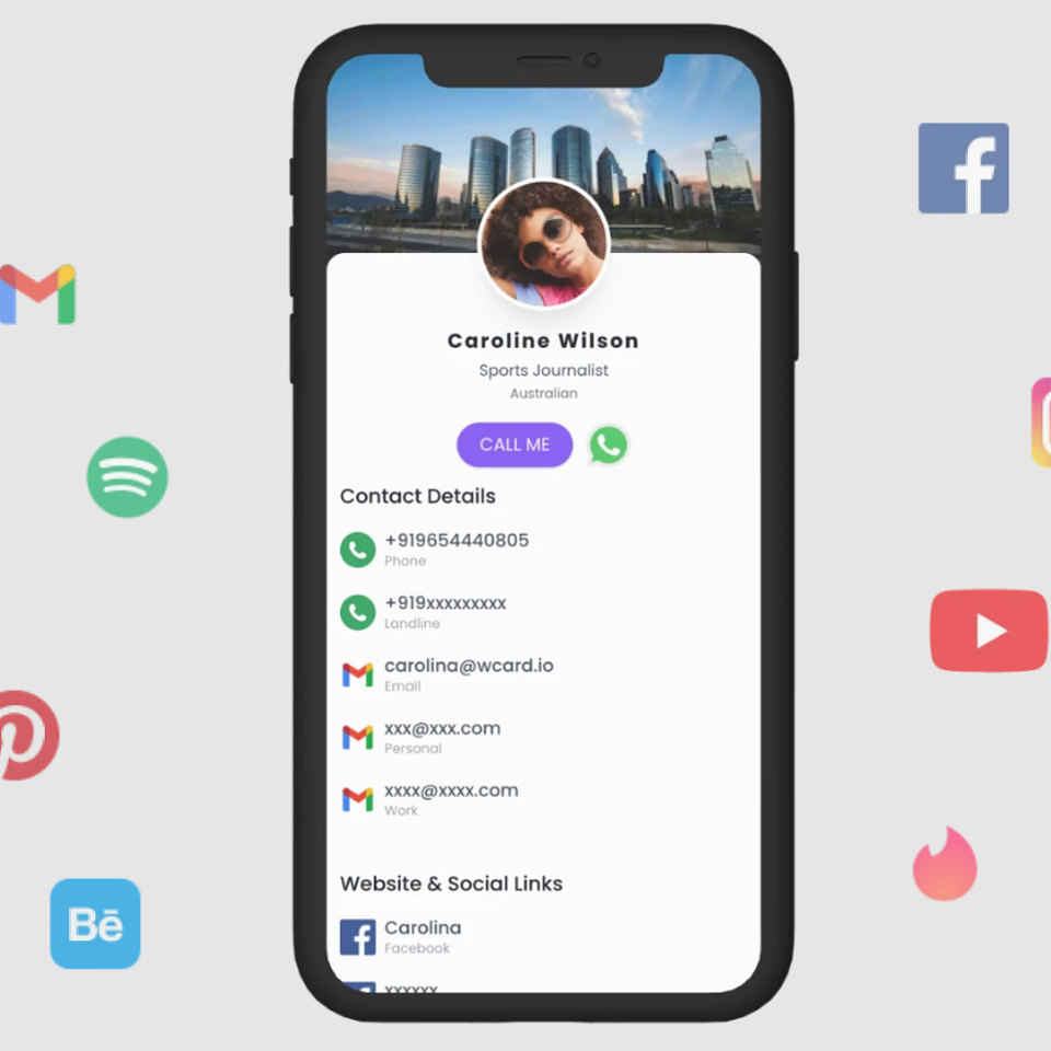 Digital business cards   social media and contact 17
