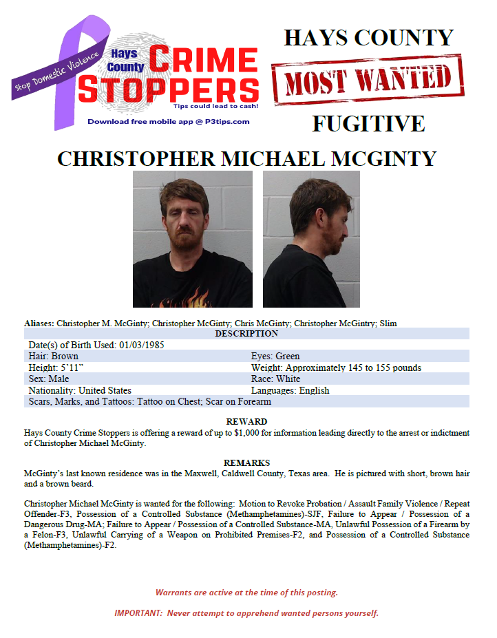 Mcginty most wanted poster