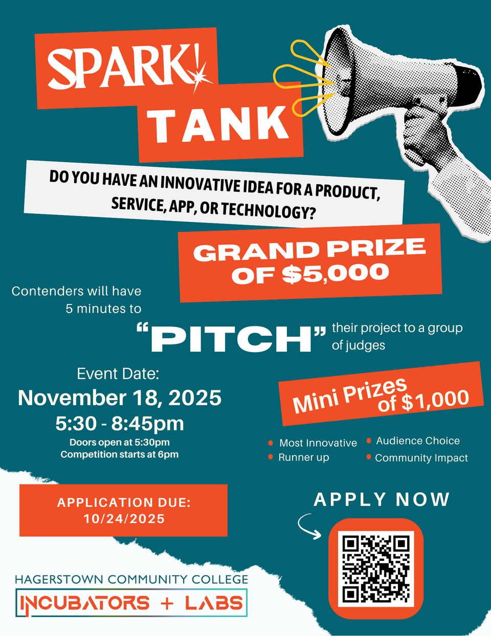 Spark tank pitch flyer 2025