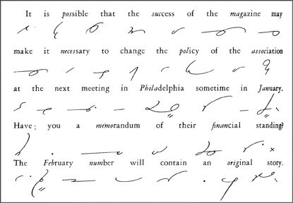 Shorthand sample