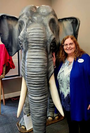 Sandra and elephant