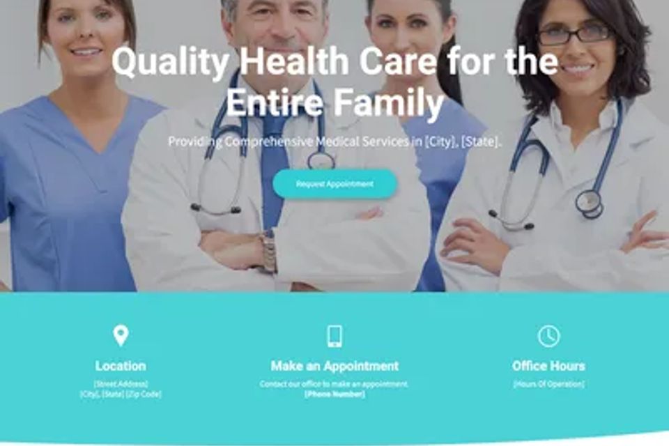 Medical clinic website design theme original