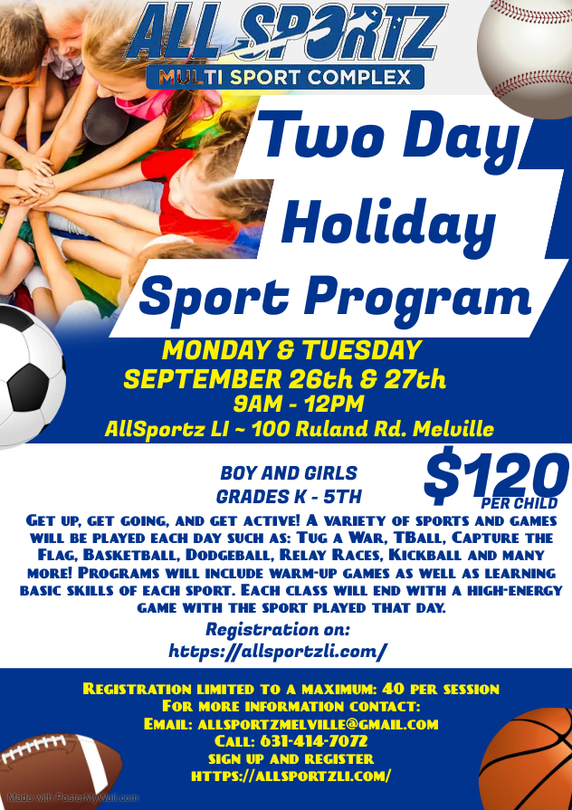 Two Day Holiday Sport Program - AllSportz Two Day Holiday Sport Program - AllSportz