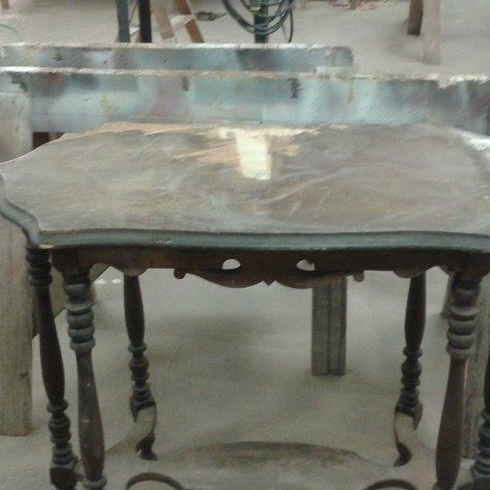 Before picture of side table