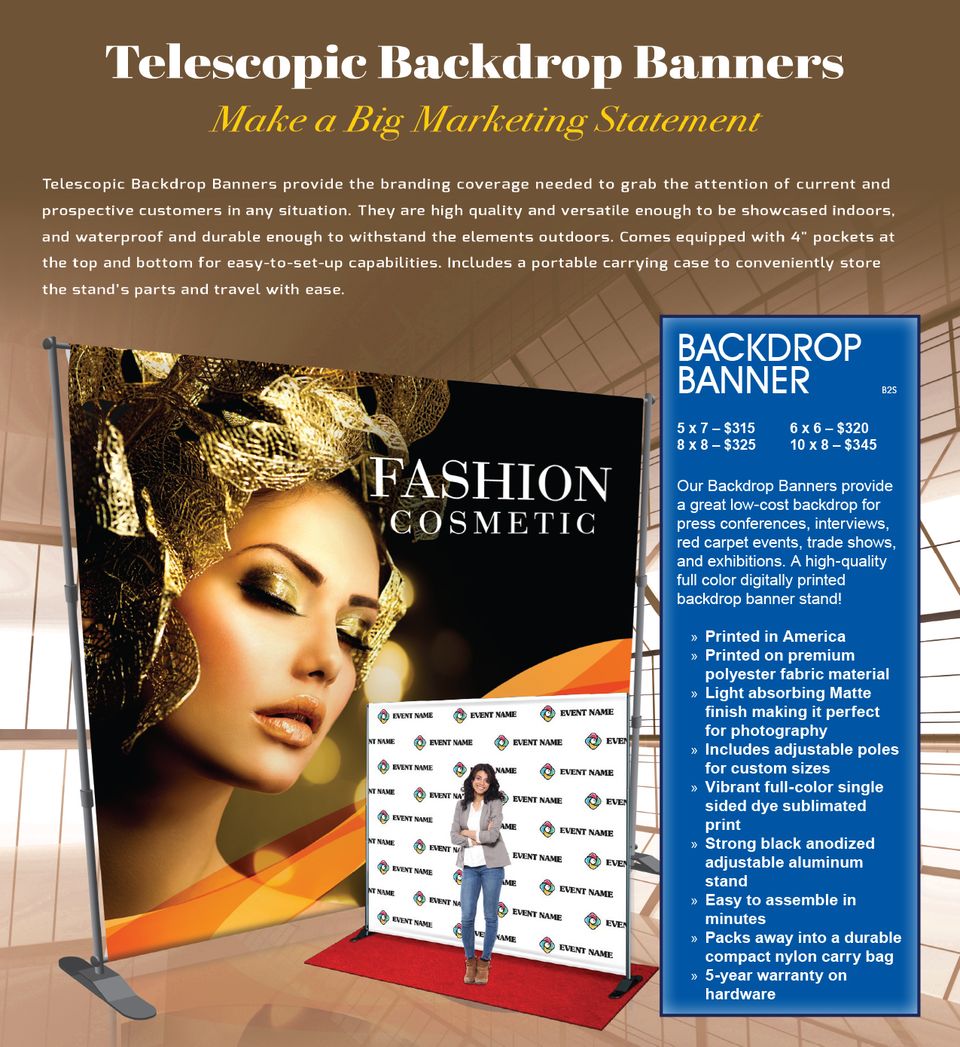 Backdrop banners