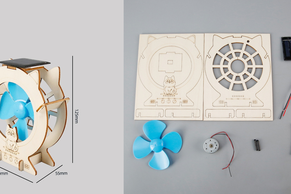 01. okyn g6795 solar powered diy fan kit wooden stem educational project science toy for home school classroom (3 3)