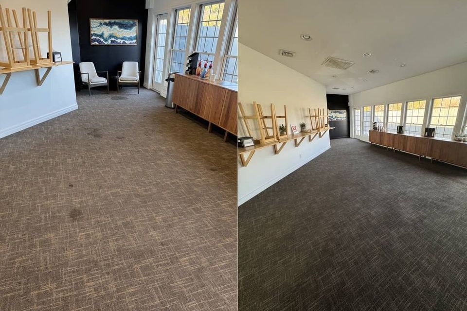 Church carpet before after