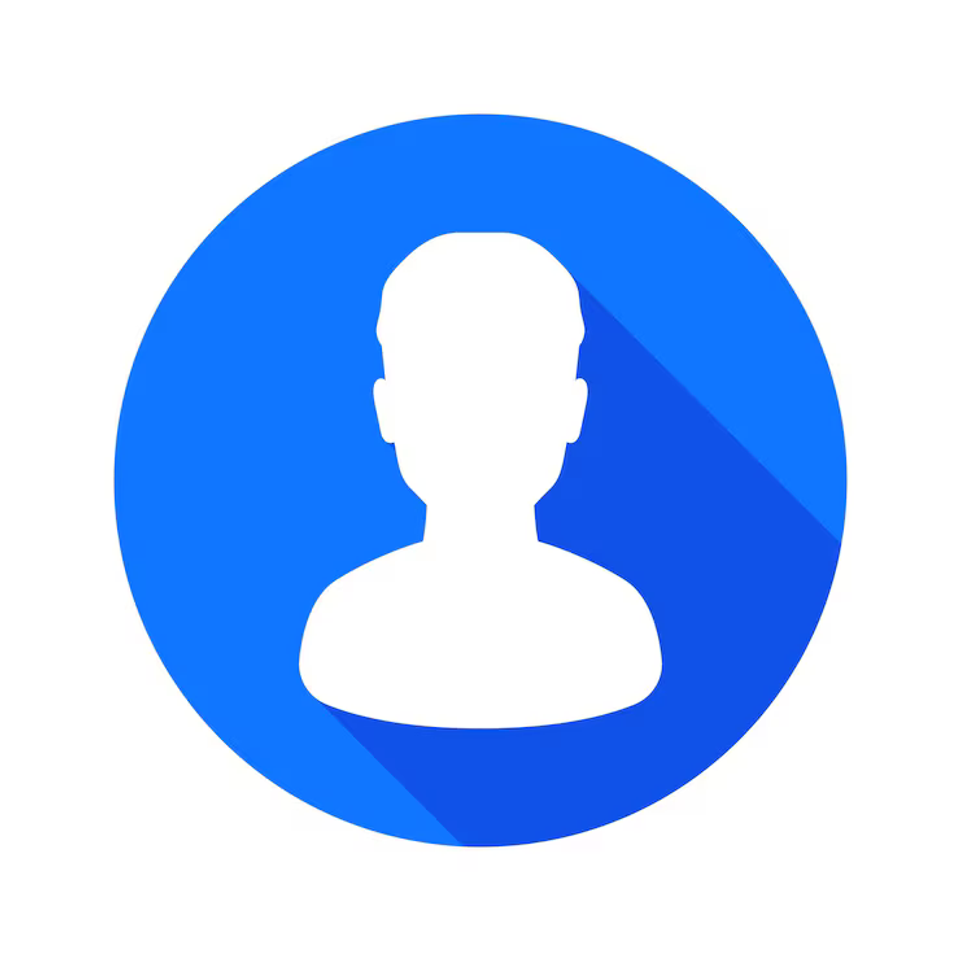 Blue circle with white user 78370 4707