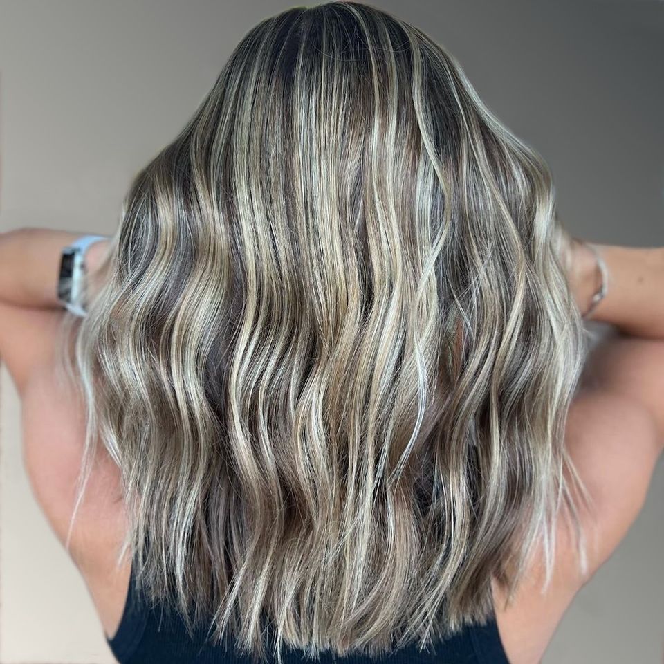 Blonde.brunette color.retouched