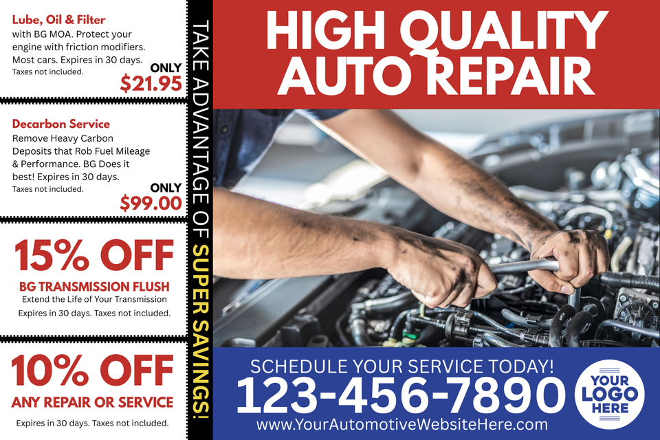 Auto repair postcards