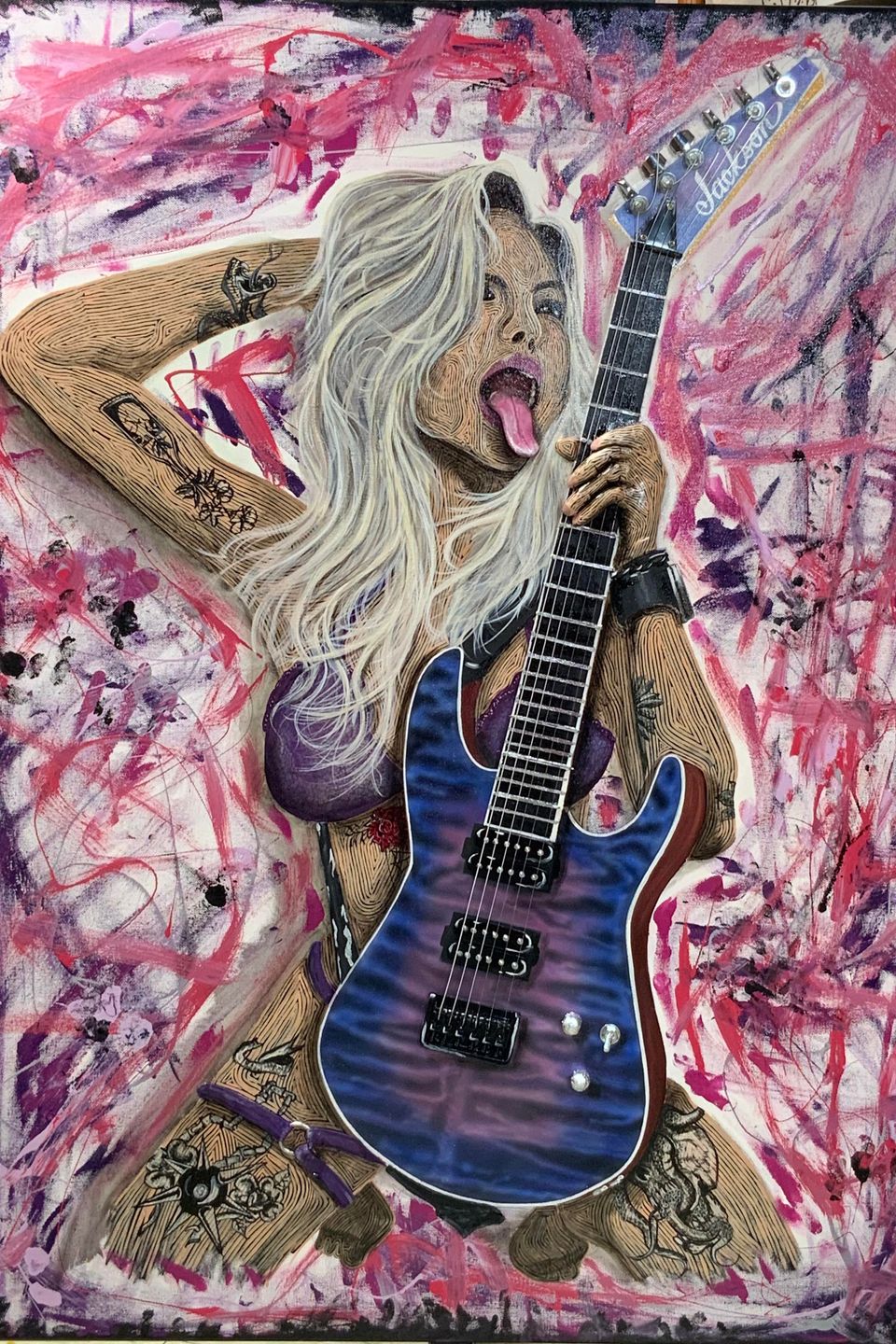 Hand-painted portrait art collection by Skeeter's Grafix.