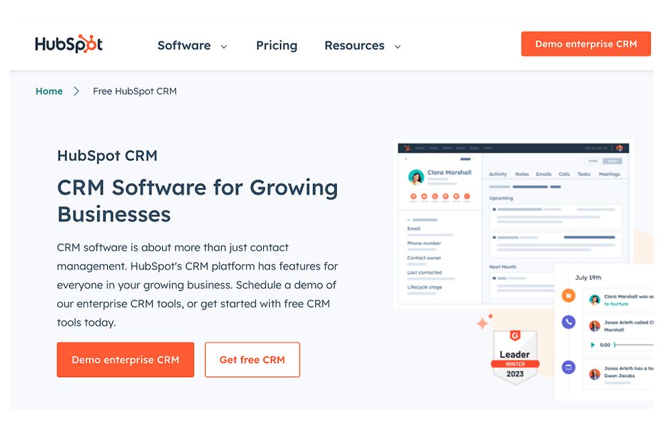 Resources hubspot crm software cover image
