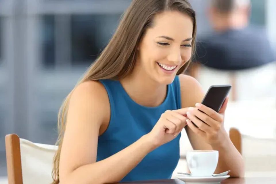 Woman texting original original