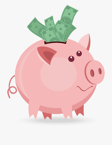 Cartoon piggy bank