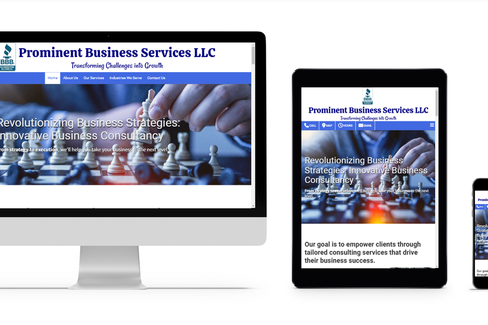 Prominent business service site image