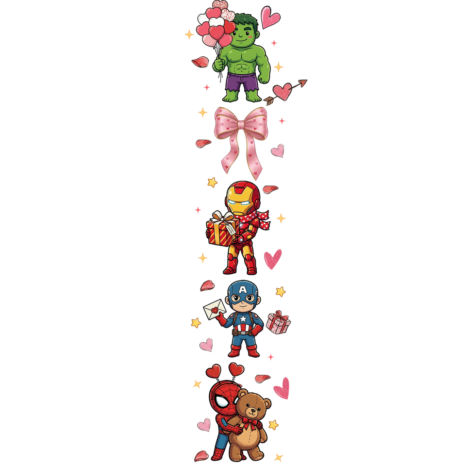 Val   0165 super hero vertical valentines day