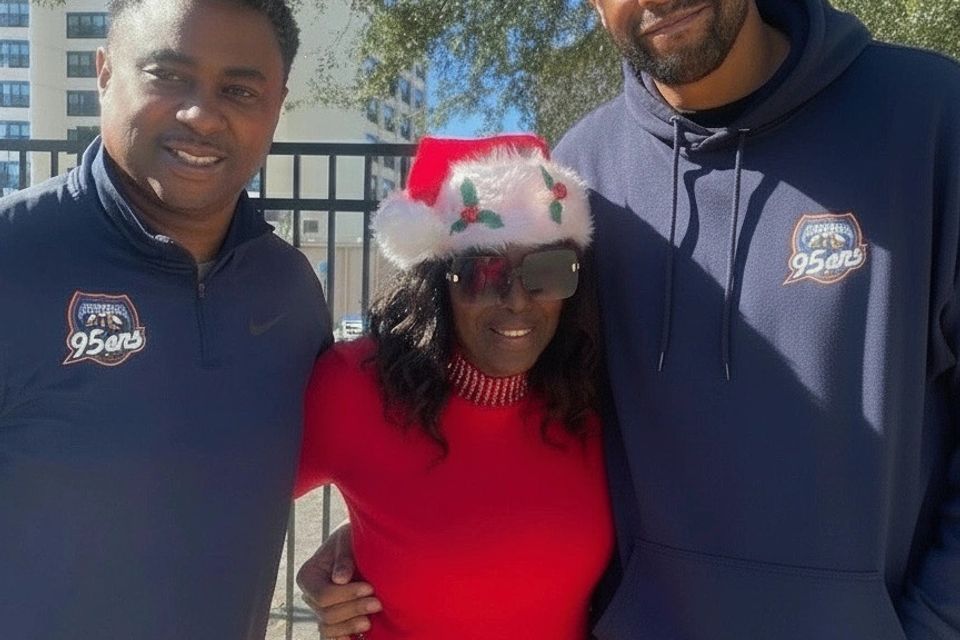 Bruce in 95ers sweatshirt